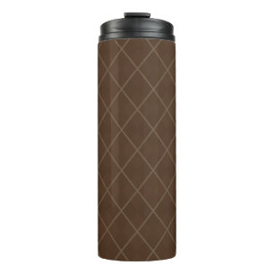 Brown Argyle Coffee Tumbler Thermosbeker