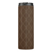 Brown Argyle Coffee Tumbler Thermosbeker (Achterkant)