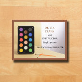 Brown Art Teacher Tutor Educator Art Class Visitekaartje