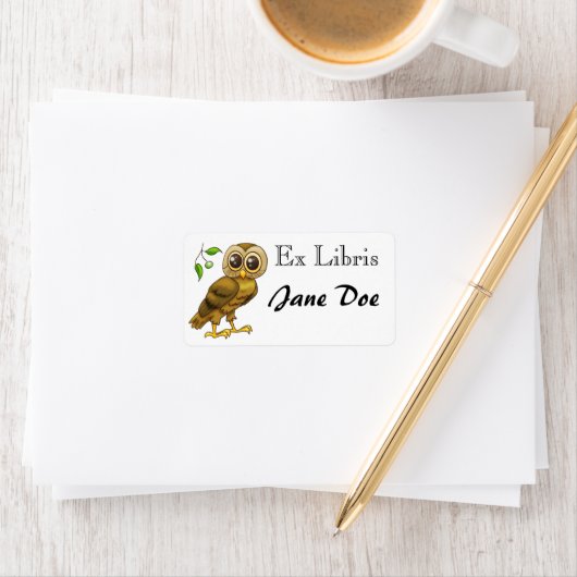 Brown Athenian Owl Etiket (Insitu)