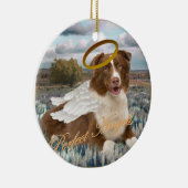 Brown Australian Shepherd Angel Keramisch Ornament (Rechts)