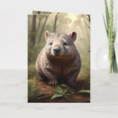 Brown Australian Wombat, Verjaardag Kaart (Achterkant)
