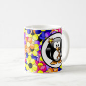 Brown Awareness Ribbon Penguin Koffiemok (Voorkant rechts)