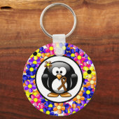 Brown Awareness Ribbon Penguin Sleutelhanger (Voorkant)