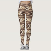 Brown Aztec Tribal Native American Leggings (Voorkant)