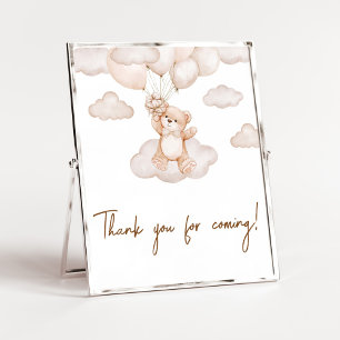 Brown Baby Beer Balloon Bedankt voor uw komst Poster