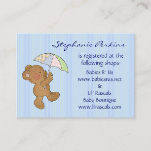 Brown Baby Beer Shower Registry Cards Informatiekaartje