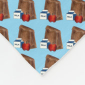 Brown Bag Sack School Lunch Lady Teacher Cafeteria Fleece Deken (Hoek)