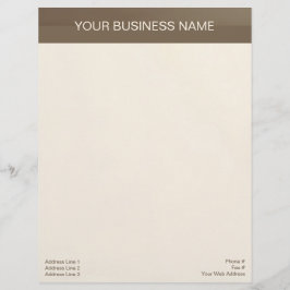 Brown Banner on Beige Briefhoofd