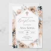 Brown Baptism Invitation Kaart (Voorkant)
