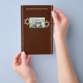 Brown Bar Mitzvah Stars Budget Snoep Bar Wrapper Flyer (Hand)