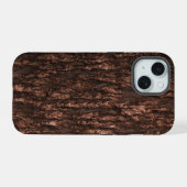 Brown Bark Camo iPhone 15 Case (Achterkant horizontaal)