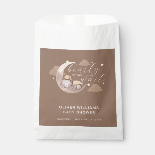 Brown Barly Wait Moon Star Sleepy Beer Bedankzakje (Voorkant)