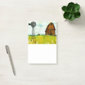 Brown Barn Summer Landscape Post-It Notes (Kantoor)