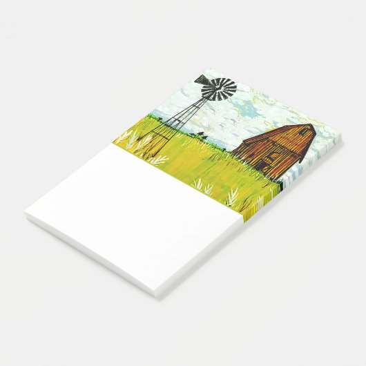 Brown Barn Summer Landscape Post-It Notes (Schuin)