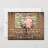 Brown Barn Wood 3 Foto Afstudeerfeest Kaart (Achterkant)