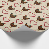 Brown Barnevelder Hen Chicken Cadeaupapier (Hoek)