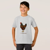 Brown Barnevelder Hen Chicken T-shirt (Voorkant volledig)