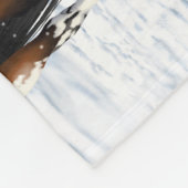 Brown Bay Appaloosa-paarden in sneeuw Fleece Deken (Hoek)