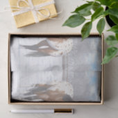 Brown Bay Appaloosa-paarden in sneeuw Tissuepapier (Geschenk)