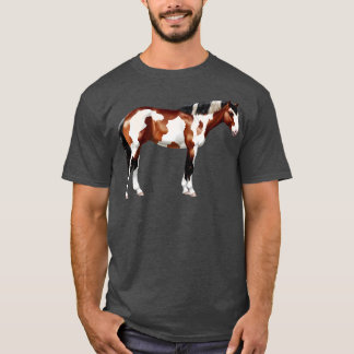 Brown Bay Tovero Pinto Verf Paard T-shirt