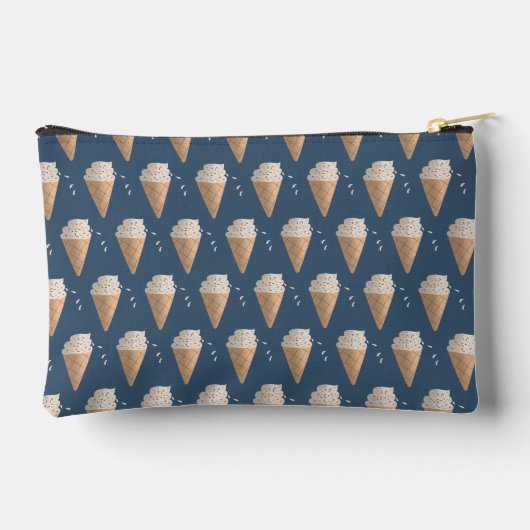 Brown Bear and Ice Cream Cone Kid Pencil Pouch Etui (Achterkant)