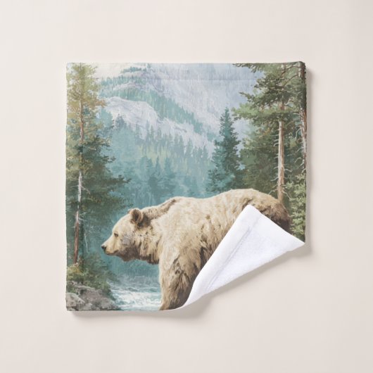 Brown Bear Bad Handdoek (Wasdoekje)