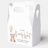 Brown Bear Balloon Baby Shower Bedankdoosjes (Geopend)