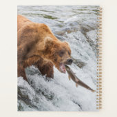 Brown Bear Catches Red Salmon Planner (Achterkant)