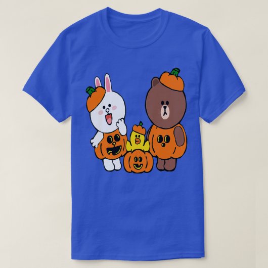 Brown bear cony bunny rabbit duck pumpkins t-shirt (Design voorkant)