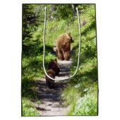 Brown Bear Family Medium Cadeauzakje (Achterkant)