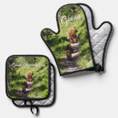 Brown Bear Family Ovenwant & Pannenlap Set (Voorkant / Achterkant)