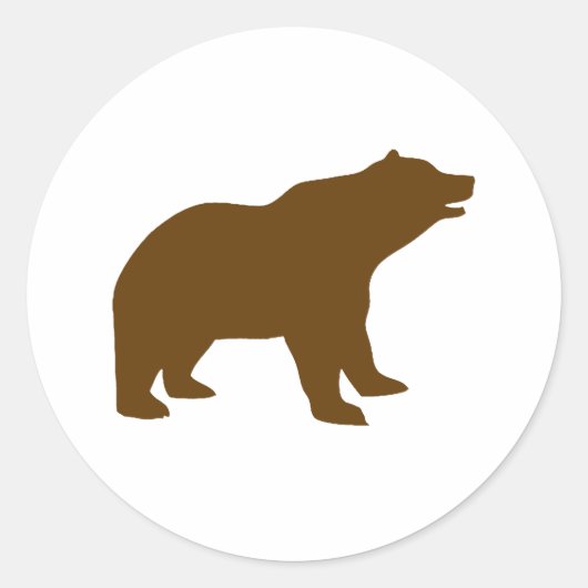 BROWN BEAR RONDE STICKER (Voorkant)