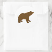 BROWN BEAR RONDE STICKER (Tas)