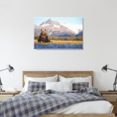 brown bear, Ursus arctos, grizzly bear, Ursus Canvas Afdruk (Insitu (Slaapkamer))