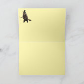 Brown Bear Witch Halloween Card Feestdagen Kaart (Binnen)