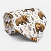 Brown Bear Woodland Stropdas (Opgerold)