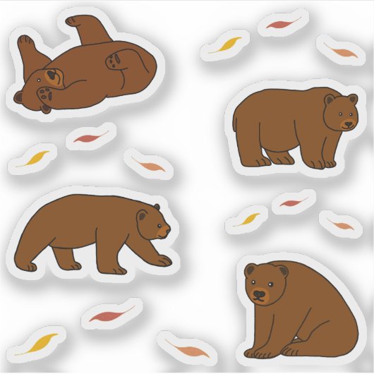 Brown Bears Sticker (Voorkant)