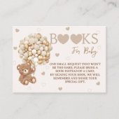 Brown Beer Ballonnen Boek Aanvraag Baby shower Informatiekaartje (Voorkant)