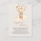 Brown Beer-ballonnen Display Shower Enclosure Card Informatiekaartje (Voorkant)