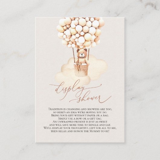 Brown Beer-ballonnen Display Shower Enclosure Card Informatiekaartje (Voorkant)