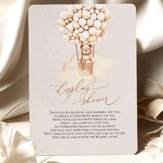 Brown Beer-ballonnen Display Shower Enclosure Card Informatiekaartje