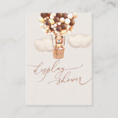 Brown Beer-ballonnen Display Shower Enclosure Card Informatiekaartje (Achterkant)