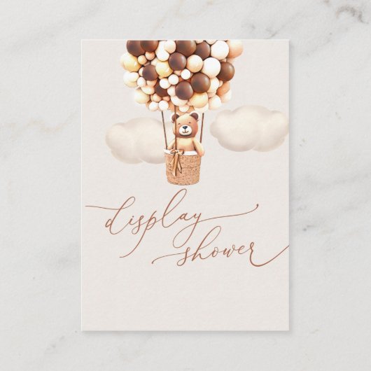 Brown Beer-ballonnen Display Shower Enclosure Card Informatiekaartje (Achterkant)