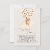 Brown Beer-ballonnen Display Shower Enclosure Card RSVP Kaartje (Voorkant)