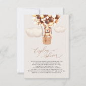 Brown Beer-ballonnen Display Shower Enclosure Card RSVP Kaartje (Voorkant)