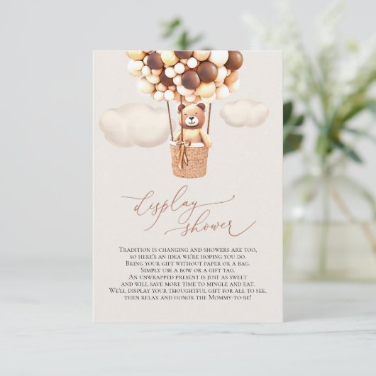 Brown Beer-ballonnen Display Shower Enclosure Card RSVP Kaartje (Staand voorkant)