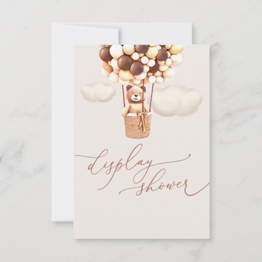 Brown Beer-ballonnen Display Shower Enclosure Card RSVP Kaartje (Achterkant)