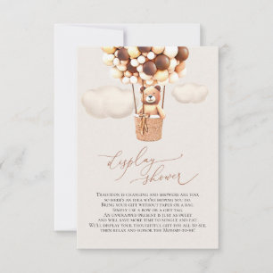 Brown Beer-ballonnen Display Shower Enclosure Card RSVP Kaartje