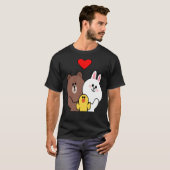 Brown Beer Cony Bunny Rabbit Duck We houden van je T-shirt (Voorkant volledig)